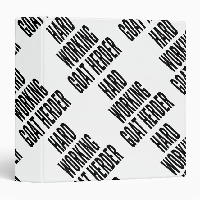 Hard Working Goat Herder Binder (Front/Spine)