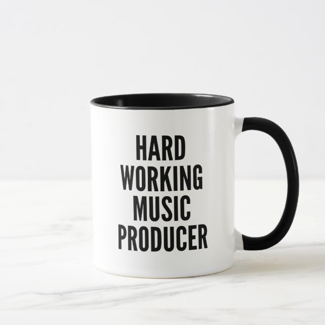Hard Working Music Producer Mug (Right)