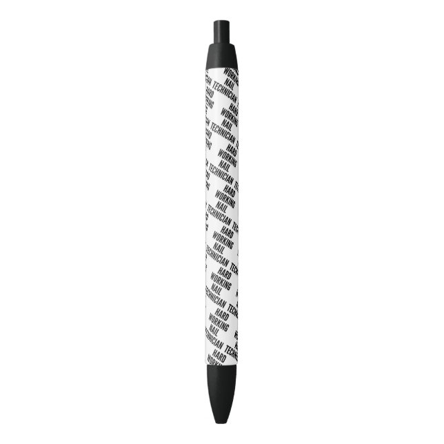 Hard Working Nail Technician Black Ink Pen (Front Vertical)