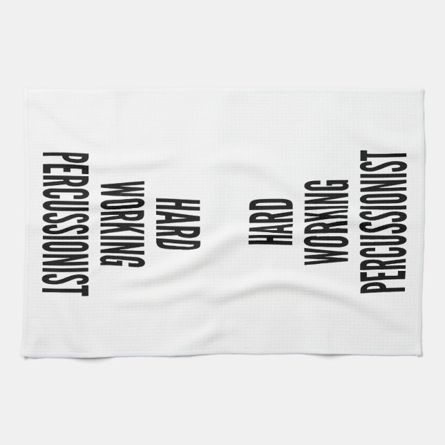 Hard Working Percussionist Kitchen Towel (Horizontal)
