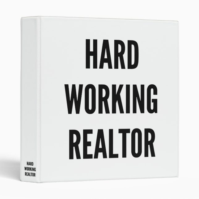 Hard Working Realtor Binder (Front/Spine)