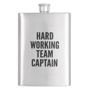 Hard Working Team Captain Hip Flask