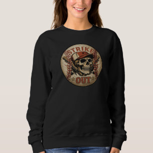 Hardball Syndicate Brand Skull Baseball Premium Bl Sweatshirt