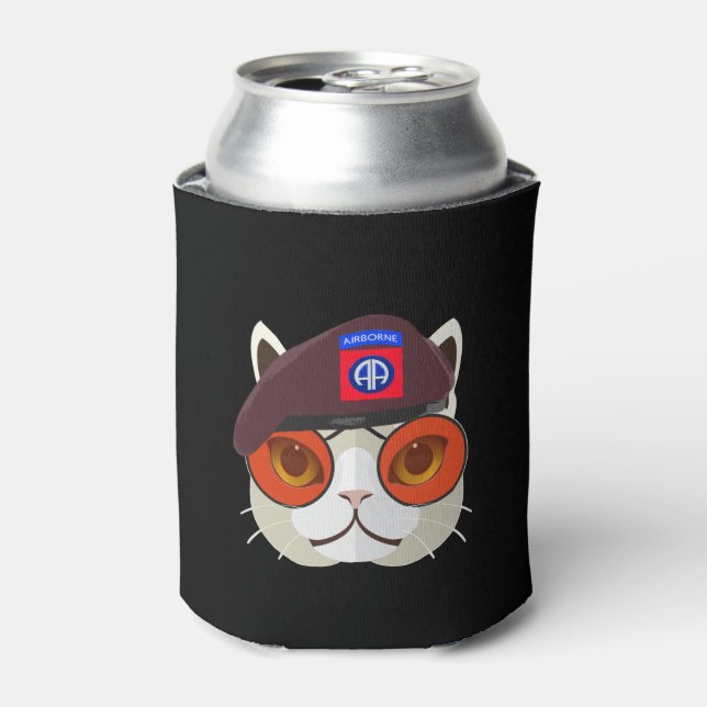 Hardcore 82nd Airborne Kitty Kat! Can Cooler (Can Front)