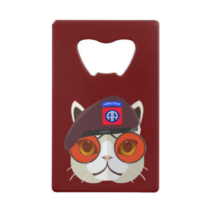 Hardcore 82nd Airborne Kitty Kat! Credit Card Bottle Opener