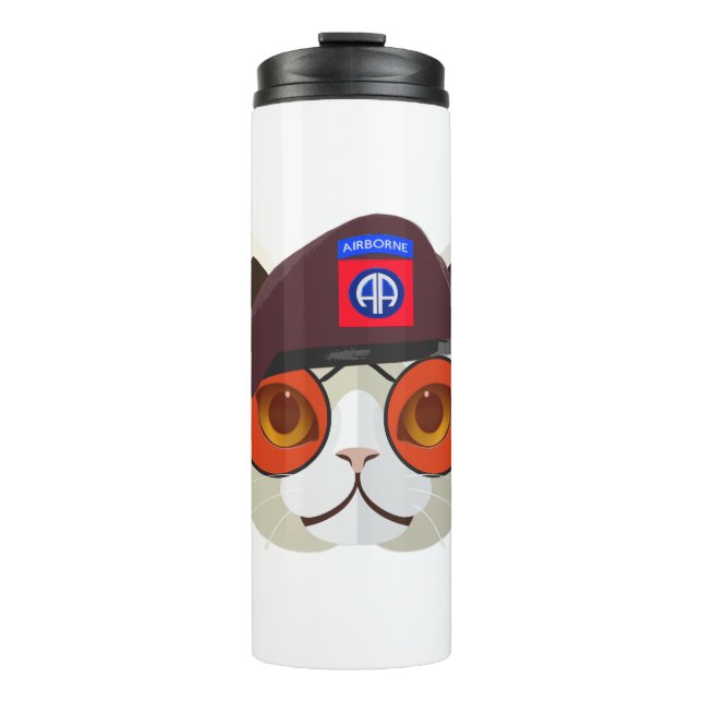 Hardcore 82nd Airborne Kitty Kat! Thermal Tumbler (Front)