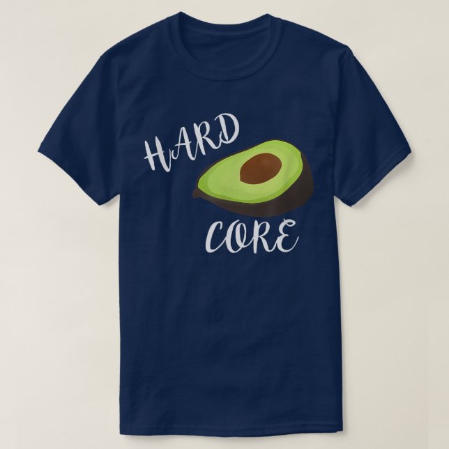 Hardcore Avocado Funny T Shirt (Design Front)