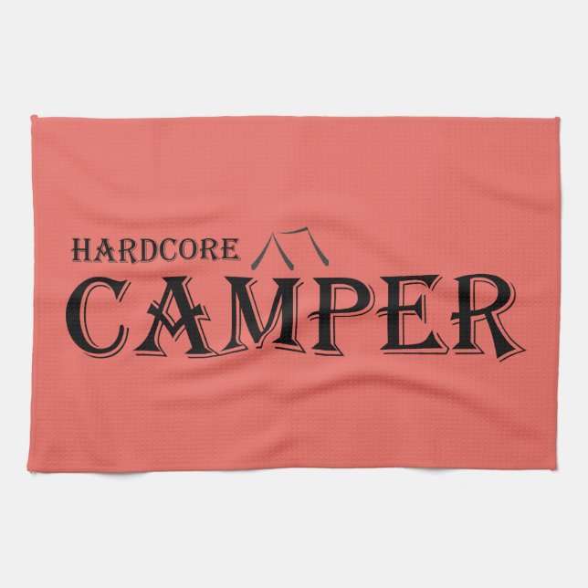 Hardcore Camper Kitchen Towel (Horizontal)