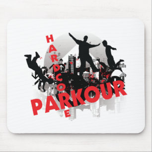 Hardcore Parkour Grunge City Mouse Pad