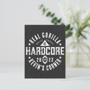 HARDCORE Real Gorilla Built Tough Alpha Male Postcard