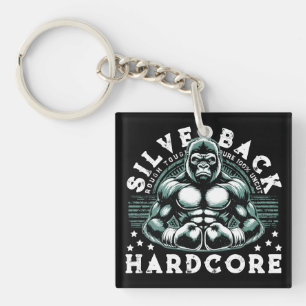 HARDCORE SILVERBACK GORILLA KEYCHAIN