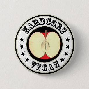 Hardcore Vegan 2 Inch Round Button