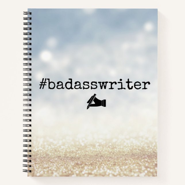 Hardcover badasswriter notebook - sparkles (Front)