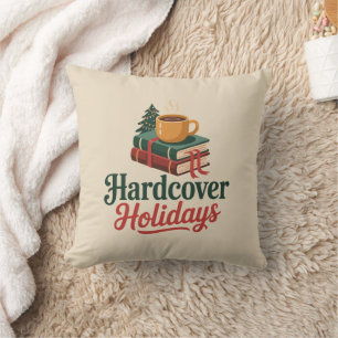 Hardcover Holidays Cozy Reading Accent Throw Pillow