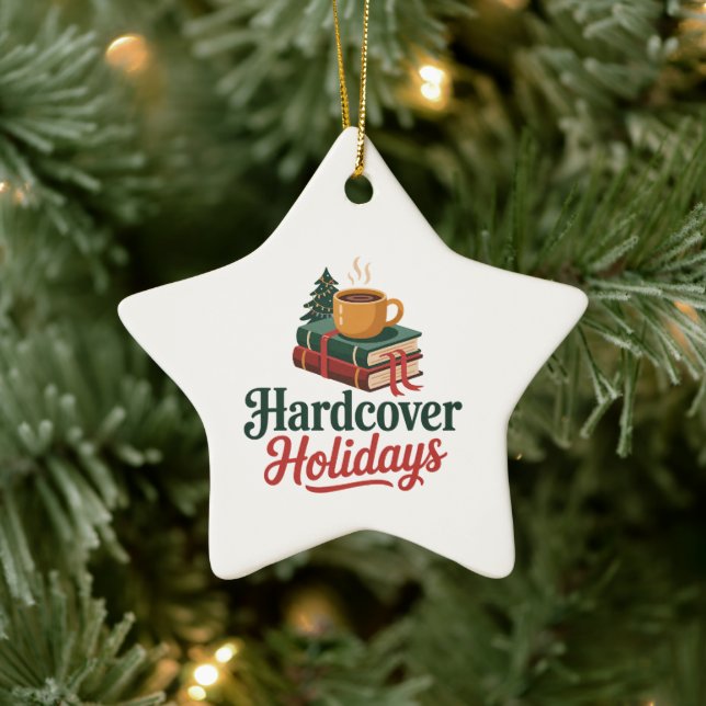 Hardcover Holidays Festive Keepsake Ceramic Ornament (Tree)