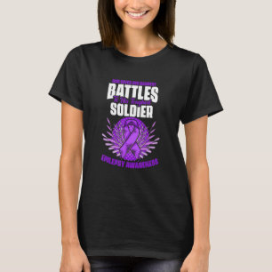 Hardest Battle Support Epilepsy Survivor Epilepsy  T-Shirt