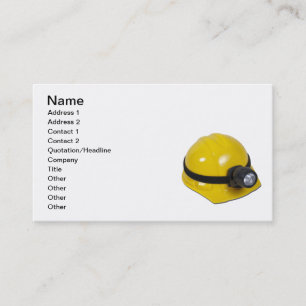 Hardhat with Lamp Business Card