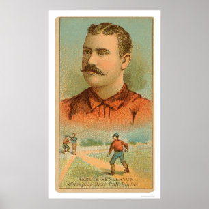 Hardie Henderson Baseball 1888 Poster