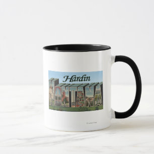 Hardin, Montana - Large Letter Scenes Mug