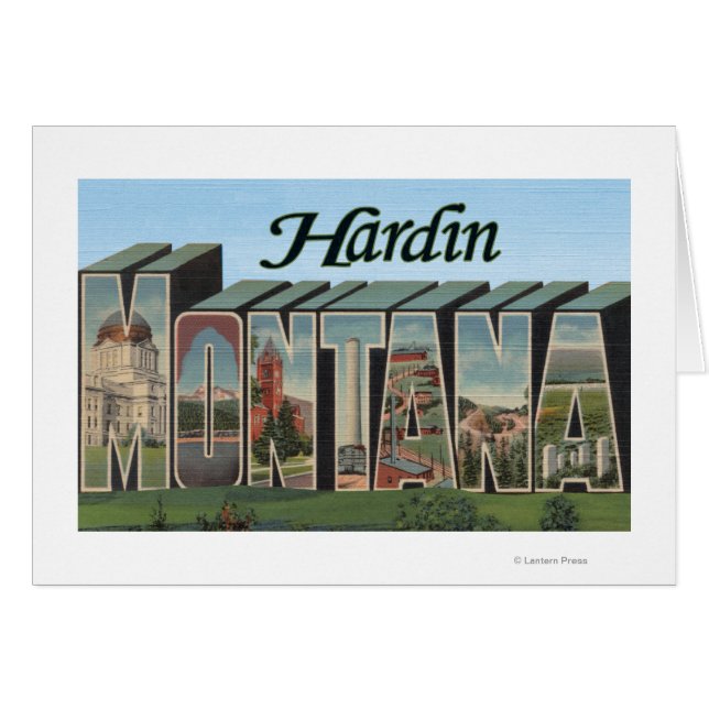 Hardin, Montana - Scènes de grandes lettres (Devant horizontal)
