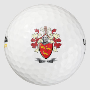 Harding Family Crest Coat of Arms Golf Balls