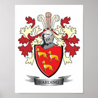 Harding Family Crest Coat of Arms