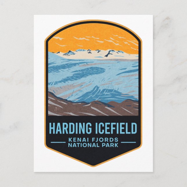 Harding Icefields Kenai Fjords National Park Postcard (Front)