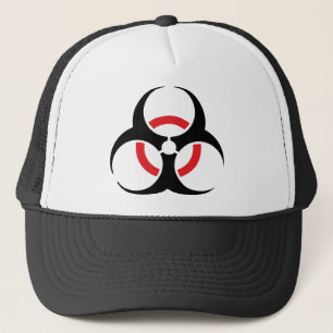 hardstyle black red icon trucker hat