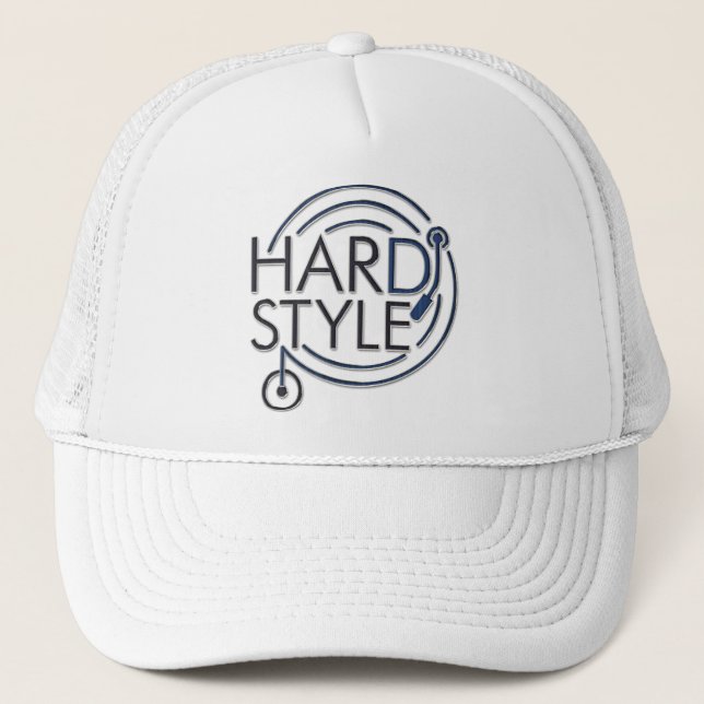 HARDSTYLE DJ - metal design Trucker Hat (Front)
