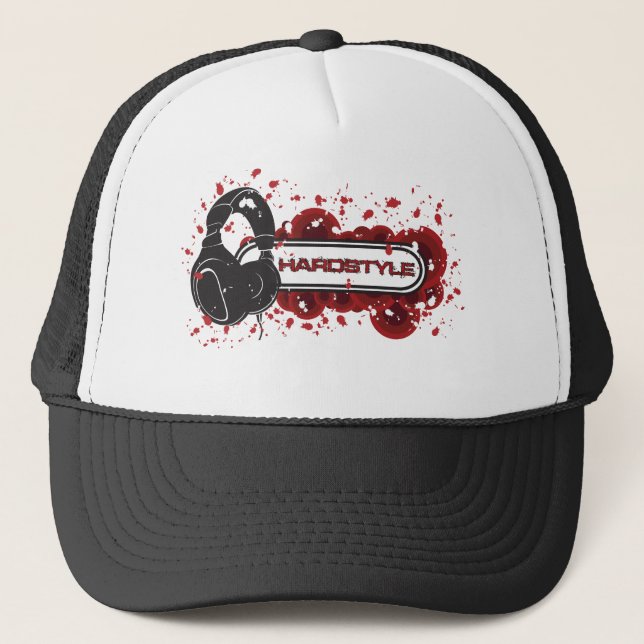 Hardstyle Headphones Trucker Hat (Front)