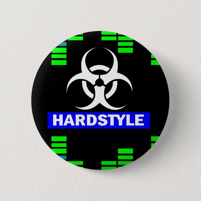 Hardstyle pattern 2 inch round button (Front)