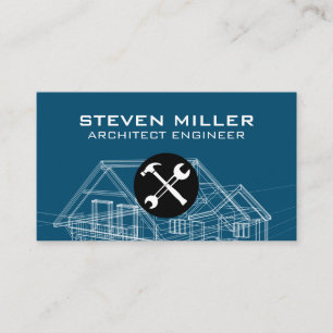 Hardware   Blue Print Schematics   Architect Business Card