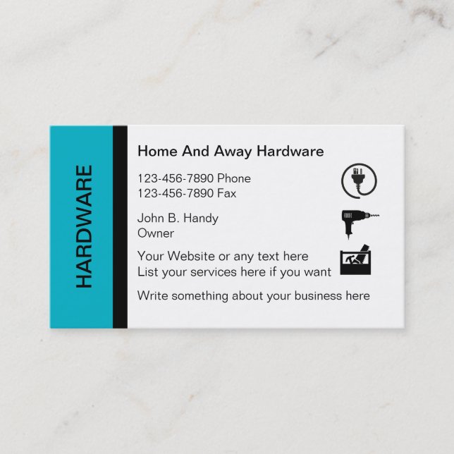 Hardware Business Cards (Front)
