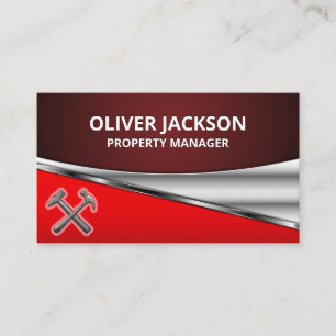 Hardware Construction Tools Hammers Metallic Business Card