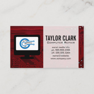 Hardware Electronics IT Repair Business Card