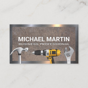Hardware Hand Tools   Old Metal Business Card