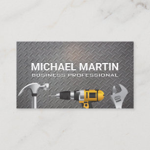 Hardware Hand Tools Steel Patterned Business Card