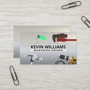 Hardware Repair Tools Metal Business Card