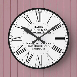 Hardware Shop or Housewares Store Round Clock