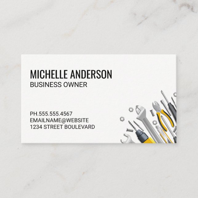 Hardware Tools Business Card (Front)
