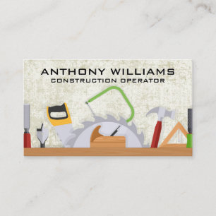 Hardware Tools Carpentry Builder Business Card