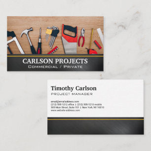 Hardware Tools Carpentry Construction Business Card