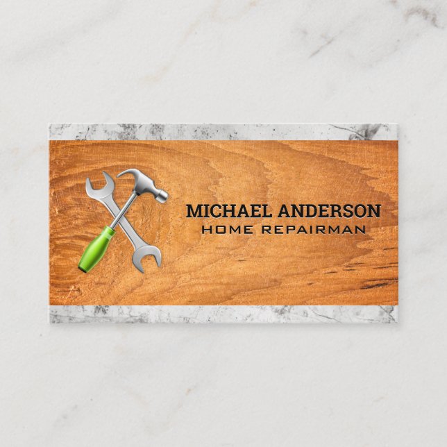 Hardware Tools | Construction Material Business Card (Front)