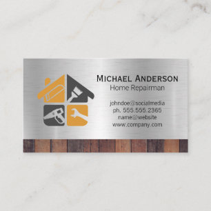 Hardware Tools Construction Renovations Business Card