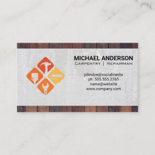 Hardware Tools General Contractor Business Card