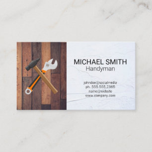 Hardware Tools   Handyman   Construction Worker Business Card