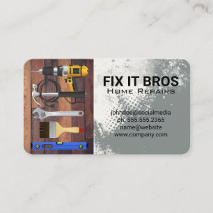 Hardware Tools Handyman General Contractor Business Card