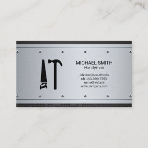 Hardware Tools Handyman Metal Rivets Business Card
