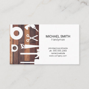Hardware Tools   Handyman   Property Manager Business Card