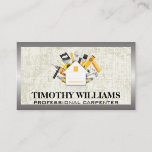Hardware Tools Home Metallic Border Business Card